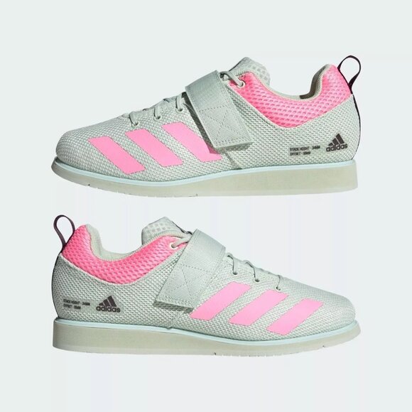 Adidas Powerlift 5 Weightlifting Mens 11.5 Trainers Pink Grey Womens 12.5 - Picture 4 of 7